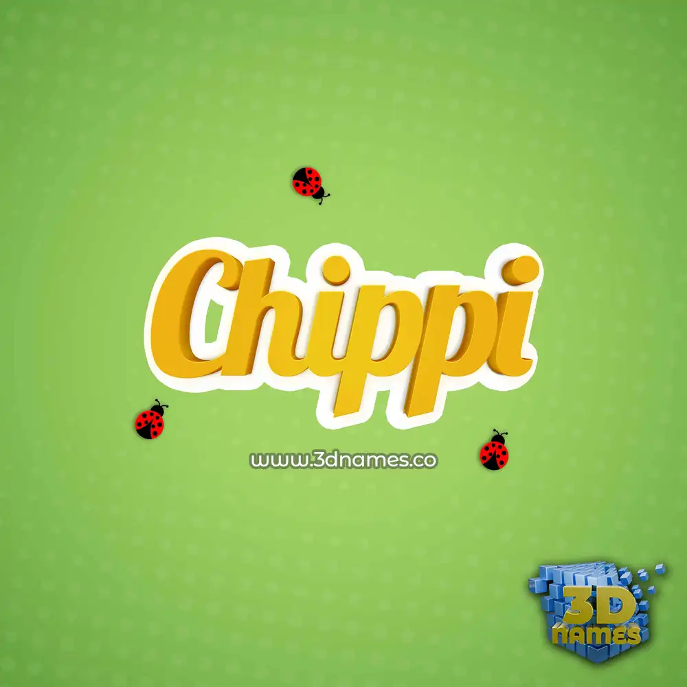 chippi in Ladybugs style - 3D name wallpaper