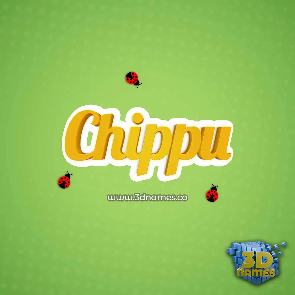 chippu in Ladybugs style - 3D name wallpaper
