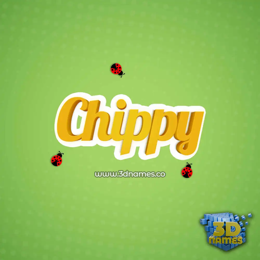 chippy in Ladybugs style - 3D name wallpaper