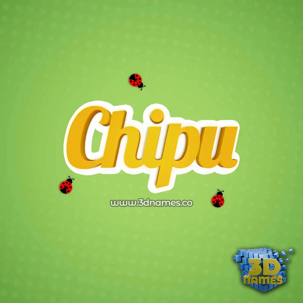chipu in Ladybugs style - 3D name wallpaper
