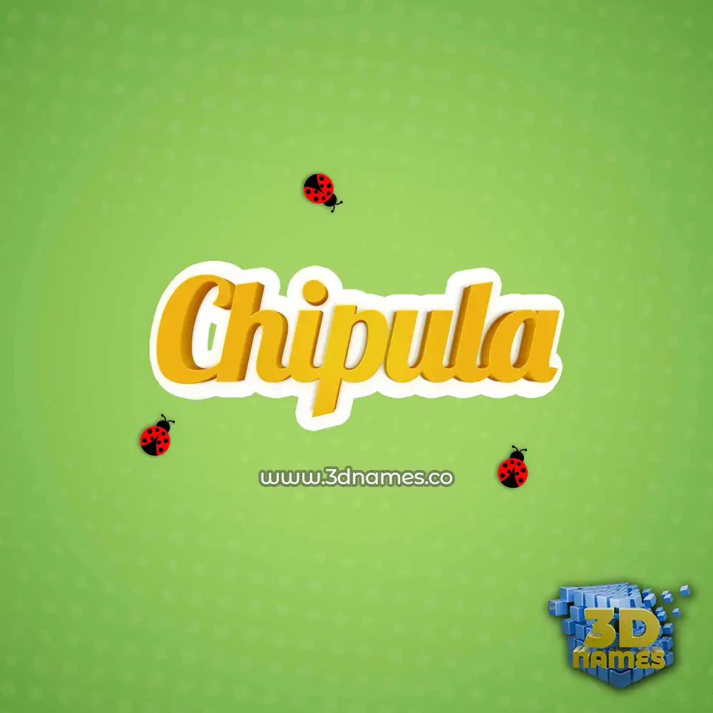 chipula in Ladybugs style - 3D name wallpaper
