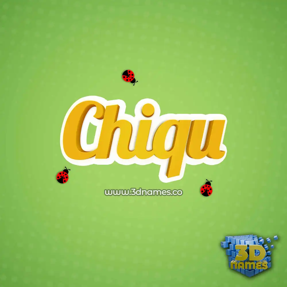 chiqu in Ladybugs style - 3D name wallpaper