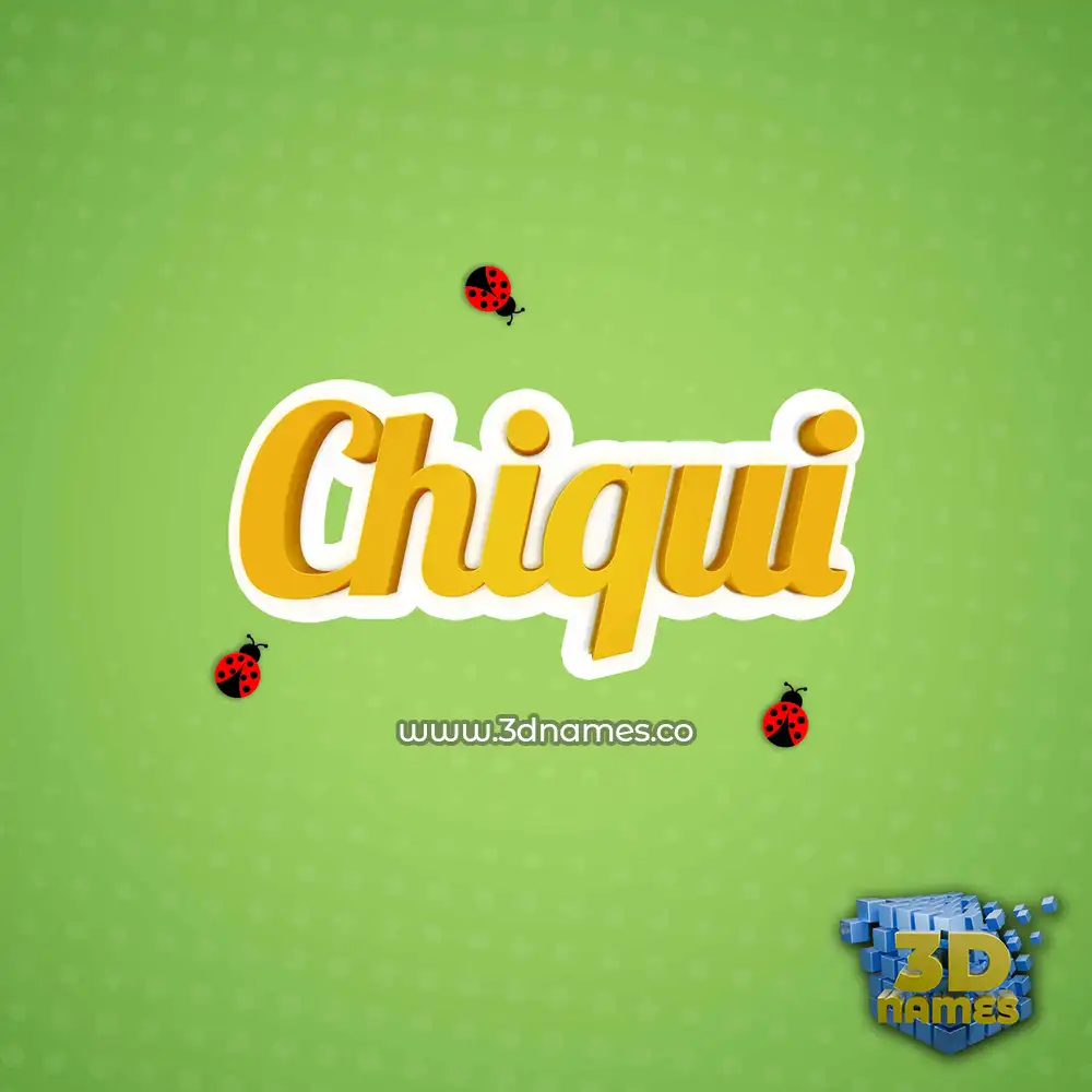 chiqui in Ladybugs style - 3D name wallpaper