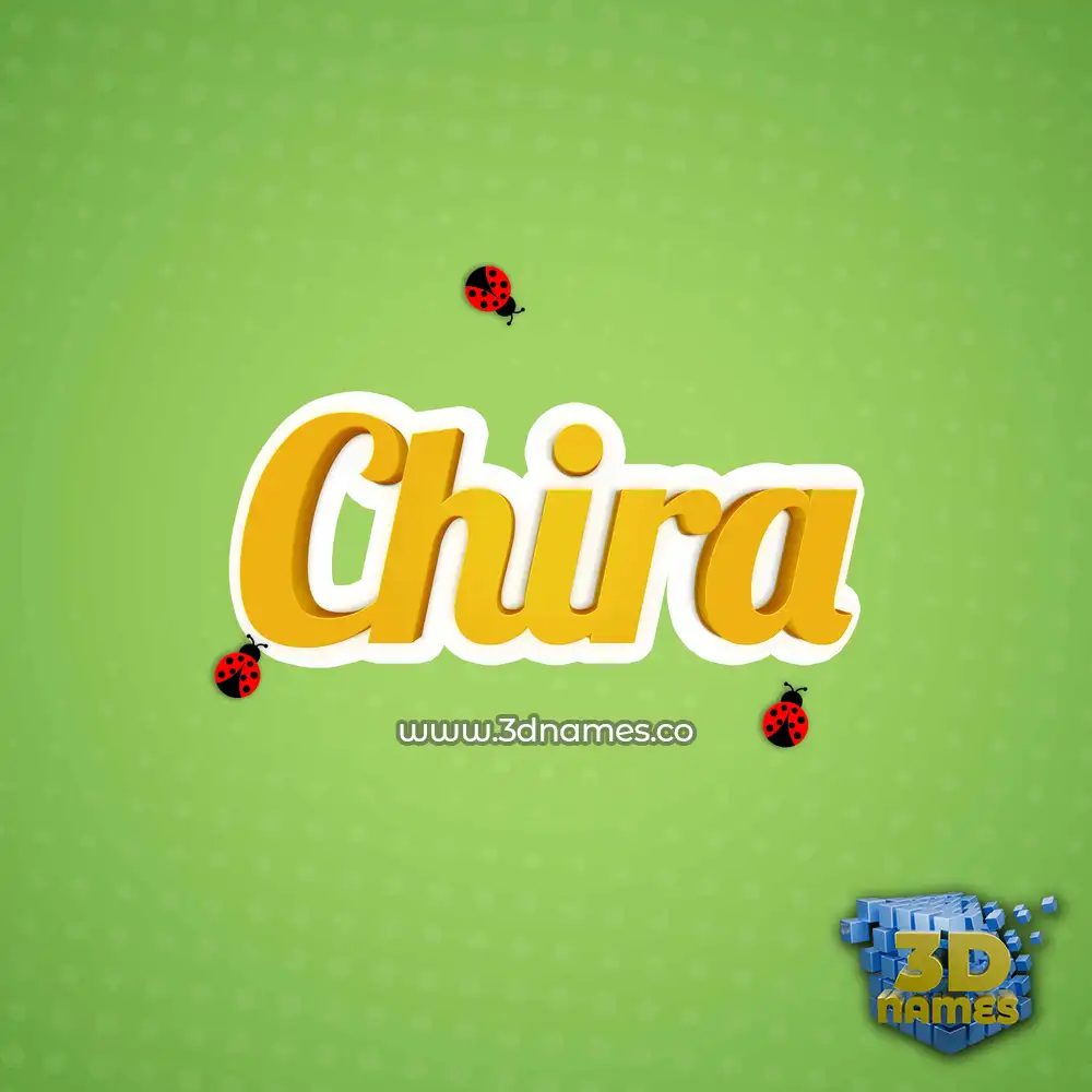 chira in Ladybugs style - 3D name wallpaper