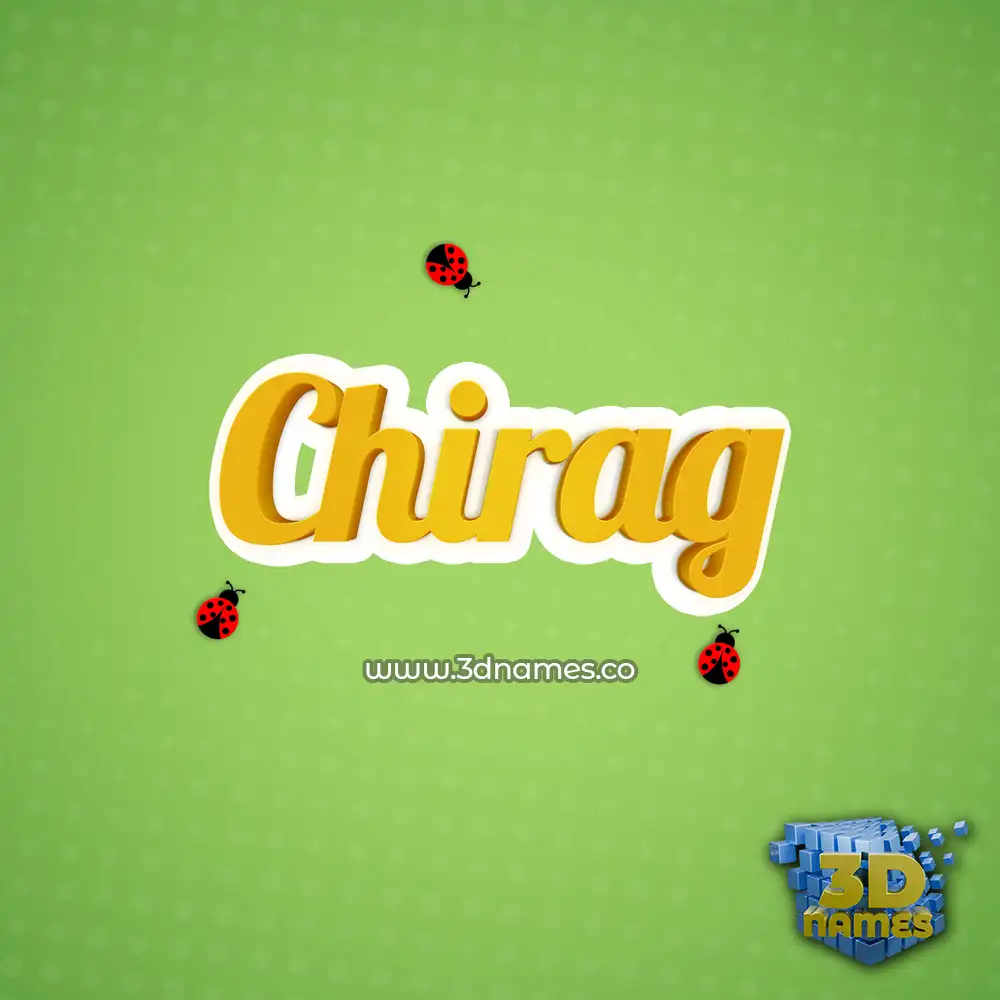 chirag in Ladybugs style - 3D name wallpaper