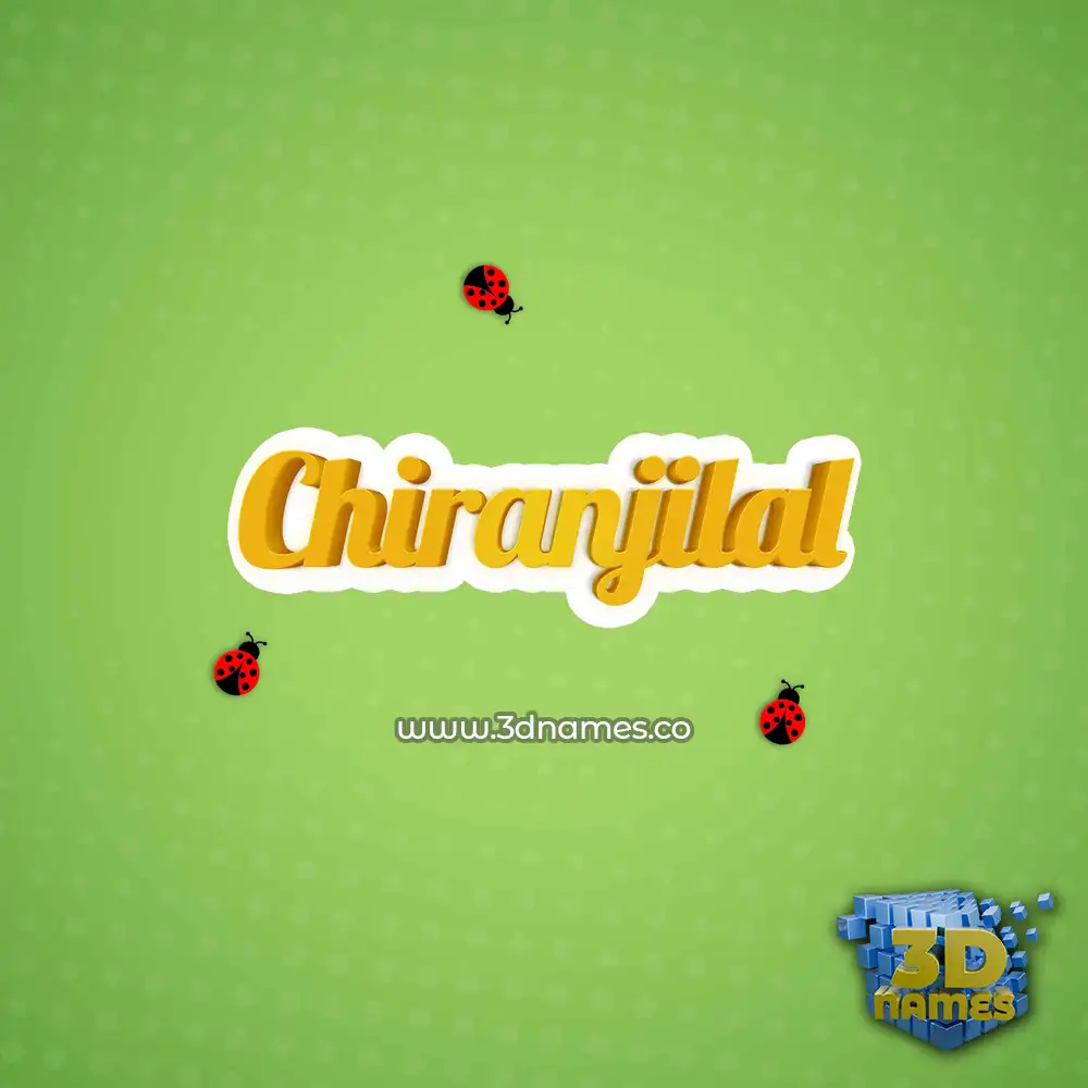 chiranjilal in Ladybugs style - 3D name wallpaper