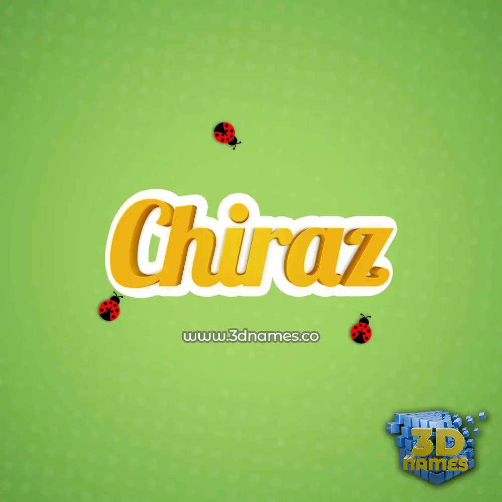 chiraz in Ladybugs style - 3D name wallpaper