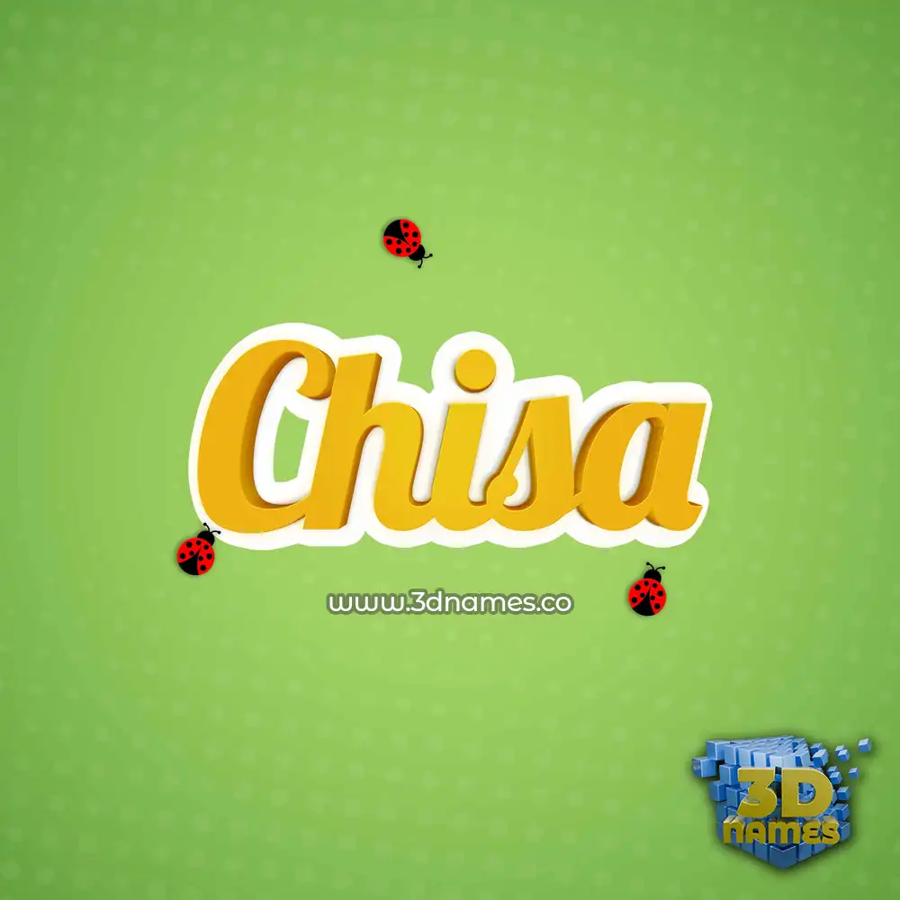 chisa in Ladybugs style - 3D name wallpaper