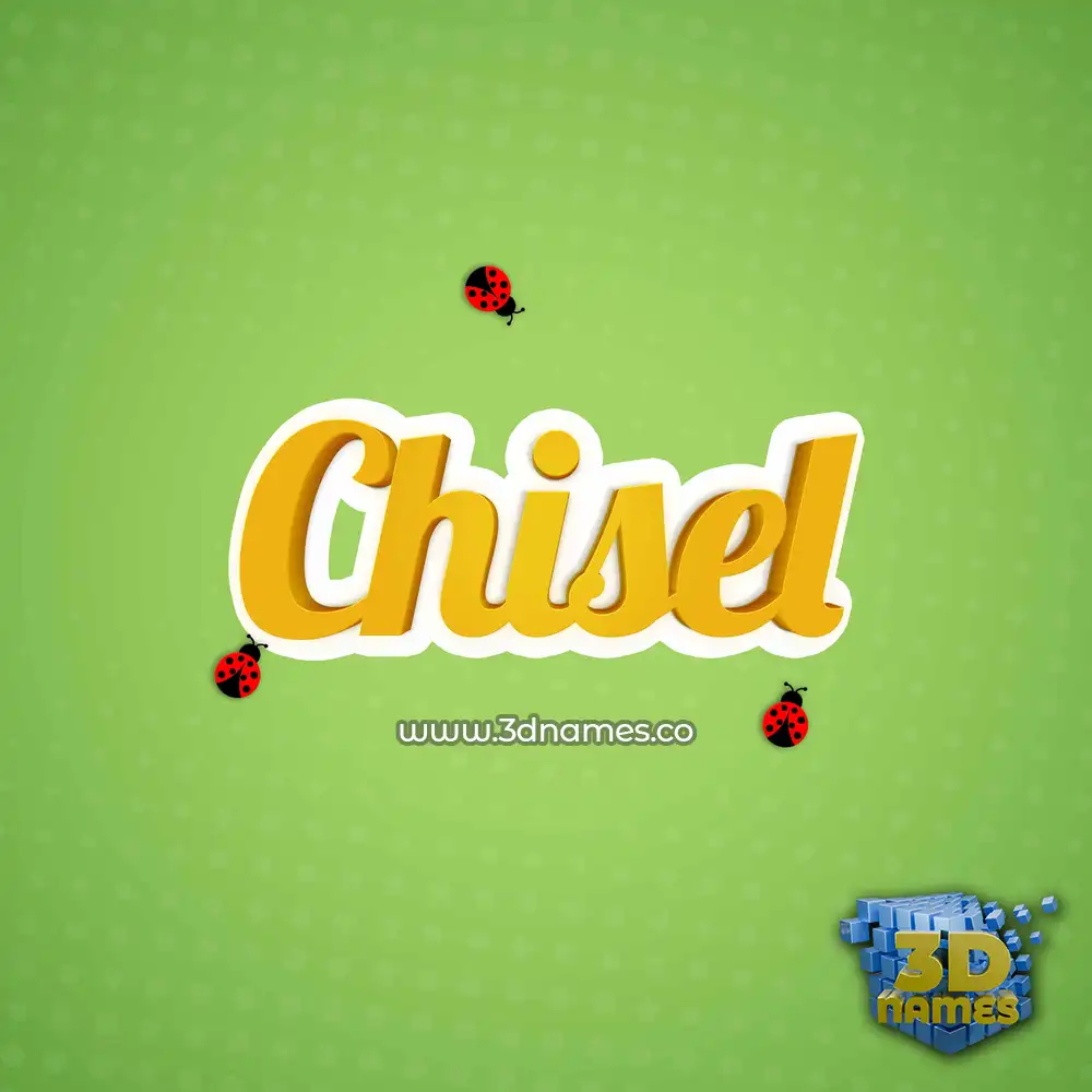 chisel in Ladybugs style - 3D name wallpaper