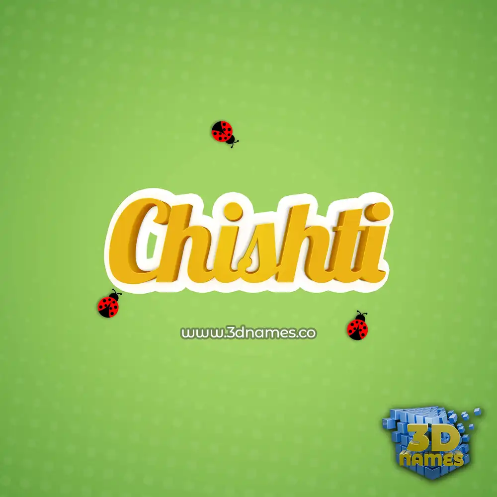 chishti in Ladybugs style - 3D name wallpaper