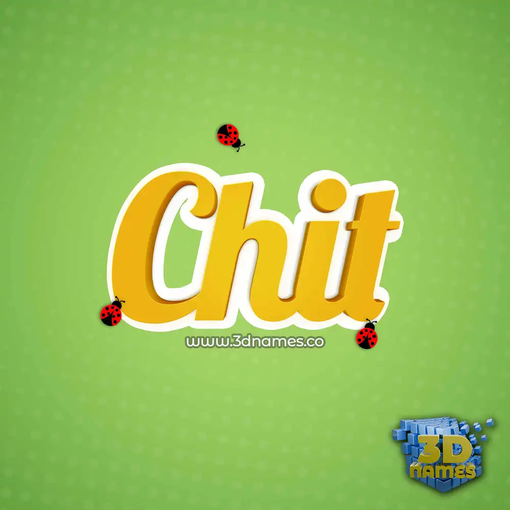 chit in Ladybugs style - 3D name wallpaper