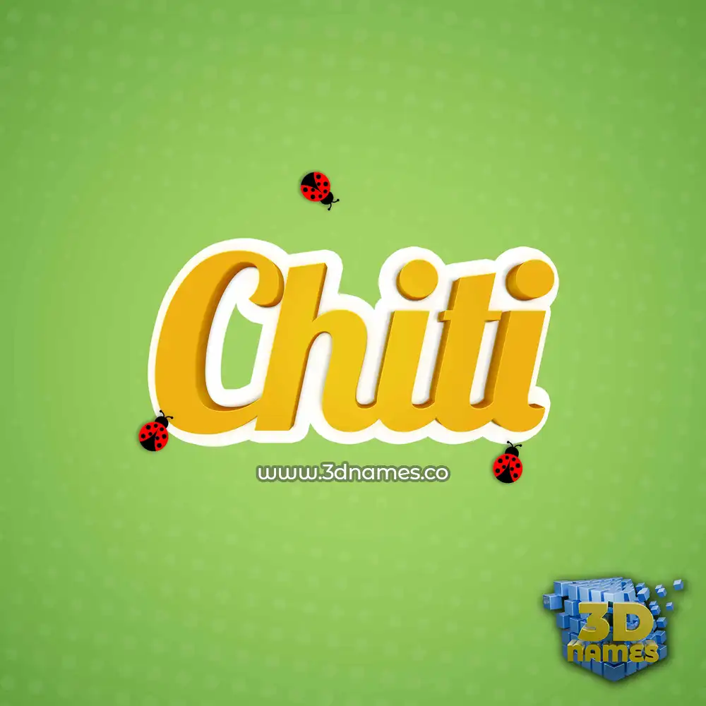 chiti in Ladybugs style - 3D name wallpaper