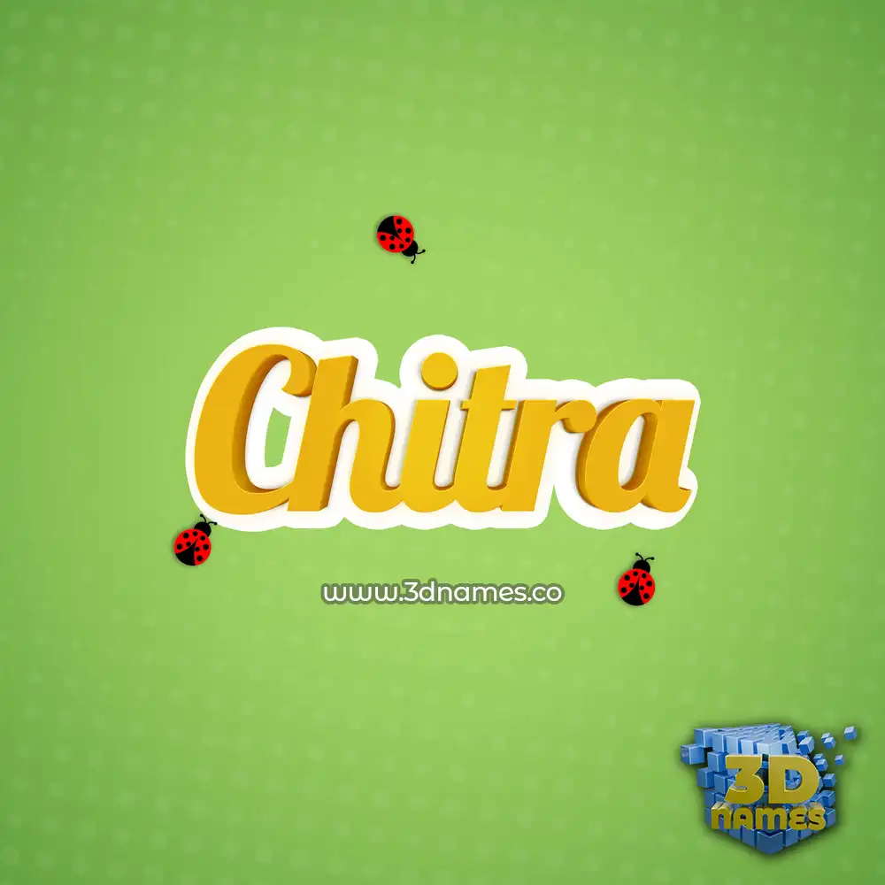 chitra in Ladybugs style - 3D name wallpaper