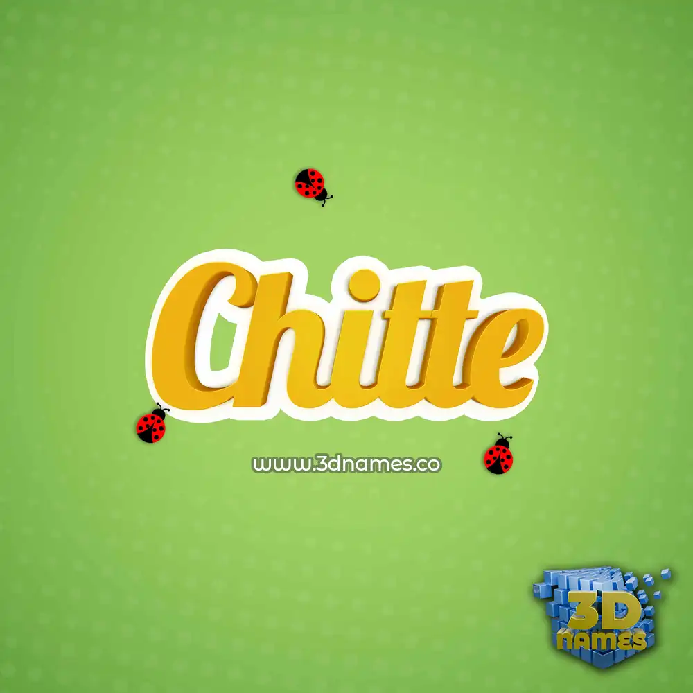 chitte in Ladybugs style - 3D name wallpaper