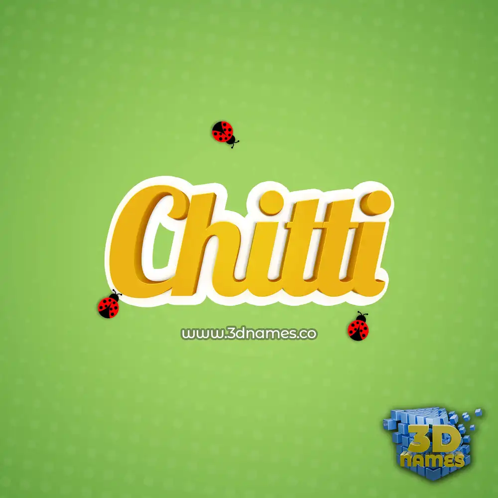 chitti in Ladybugs style - 3D name wallpaper