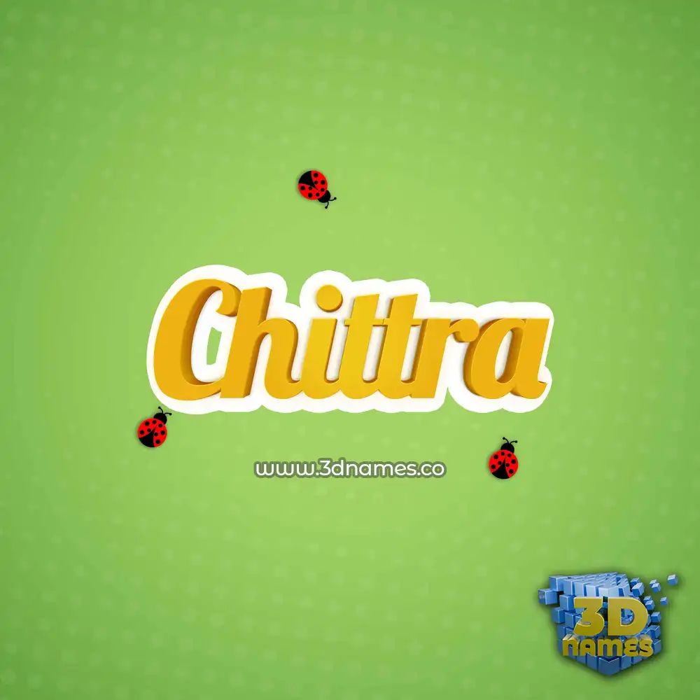 chittra in Ladybugs style - 3D name wallpaper