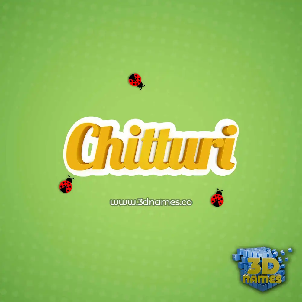 chitturi in Ladybugs style - 3D name wallpaper