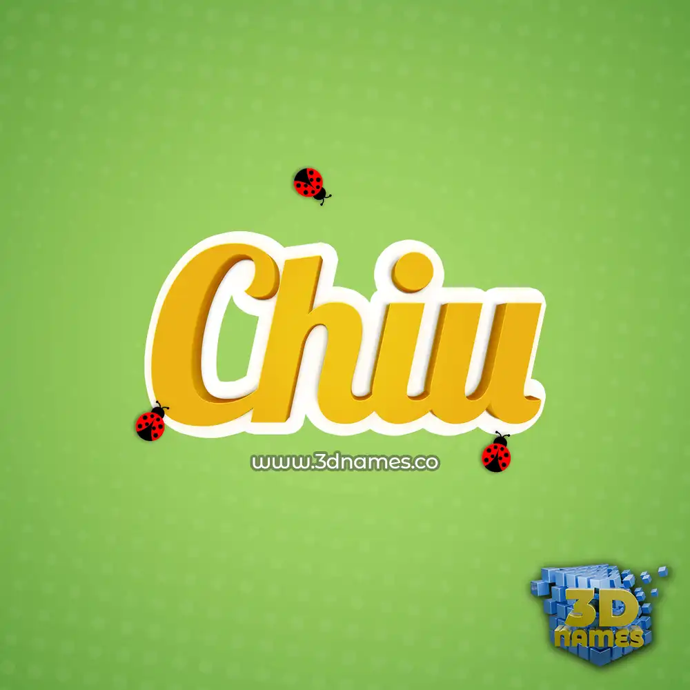 chiu in Ladybugs style - 3D name wallpaper