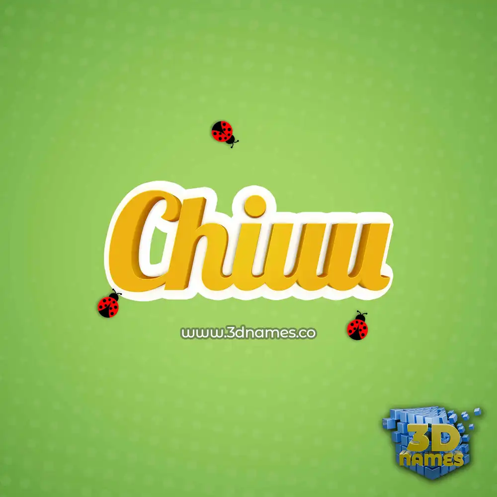 chiuu in Ladybugs style - 3D name wallpaper