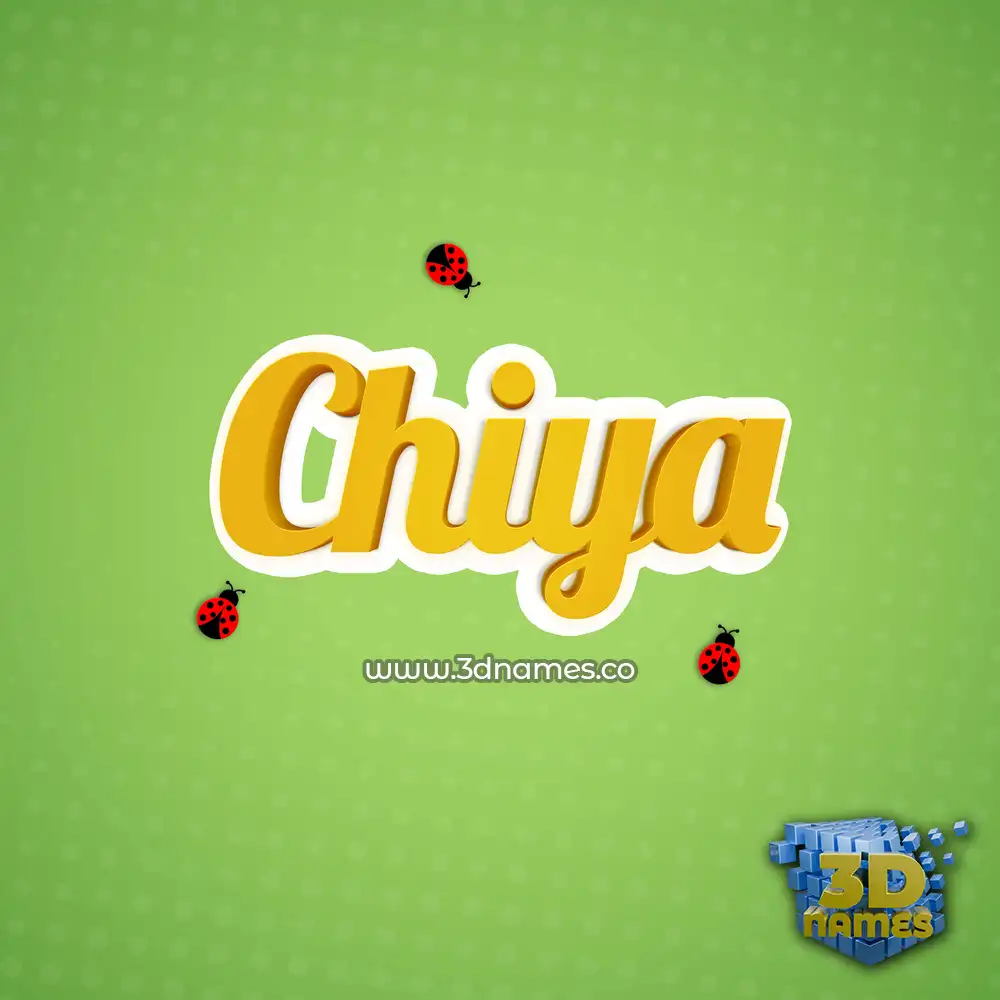 chiya in Ladybugs style - 3D name wallpaper
