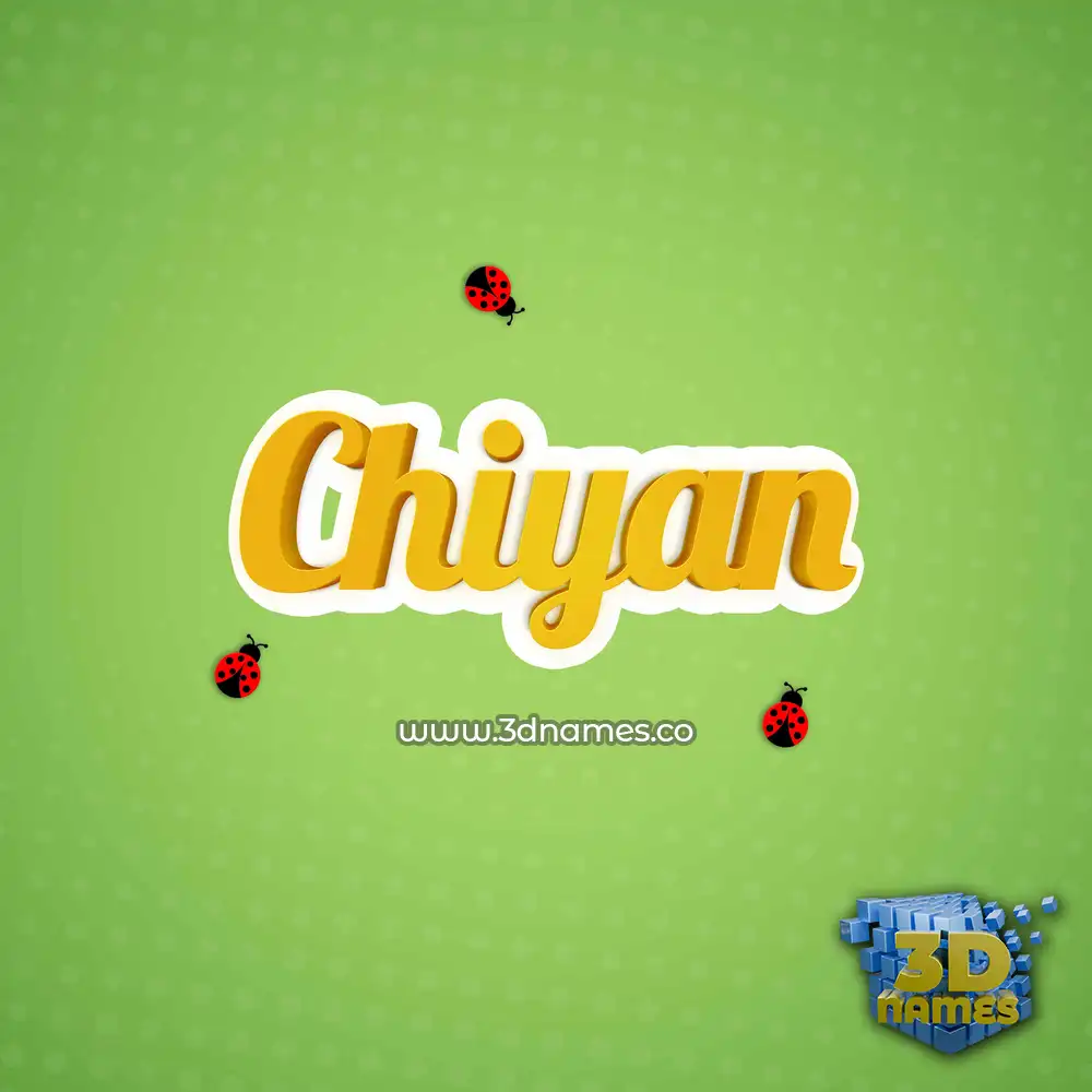 chiyan in Ladybugs style - 3D name wallpaper