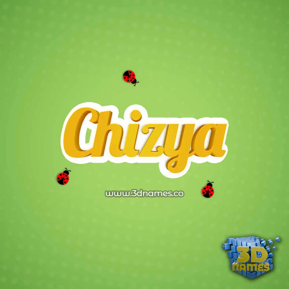 chizya in Ladybugs style - 3D name wallpaper
