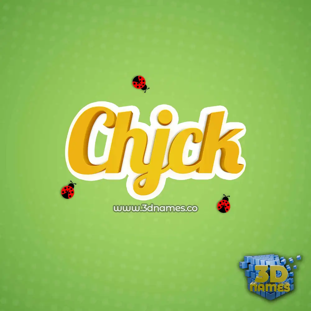 chjck in Ladybugs style - 3D name wallpaper