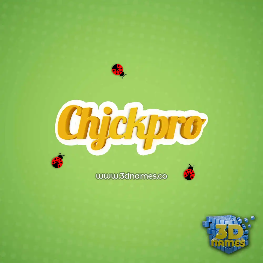 chjckpro in Ladybugs style - 3D name wallpaper