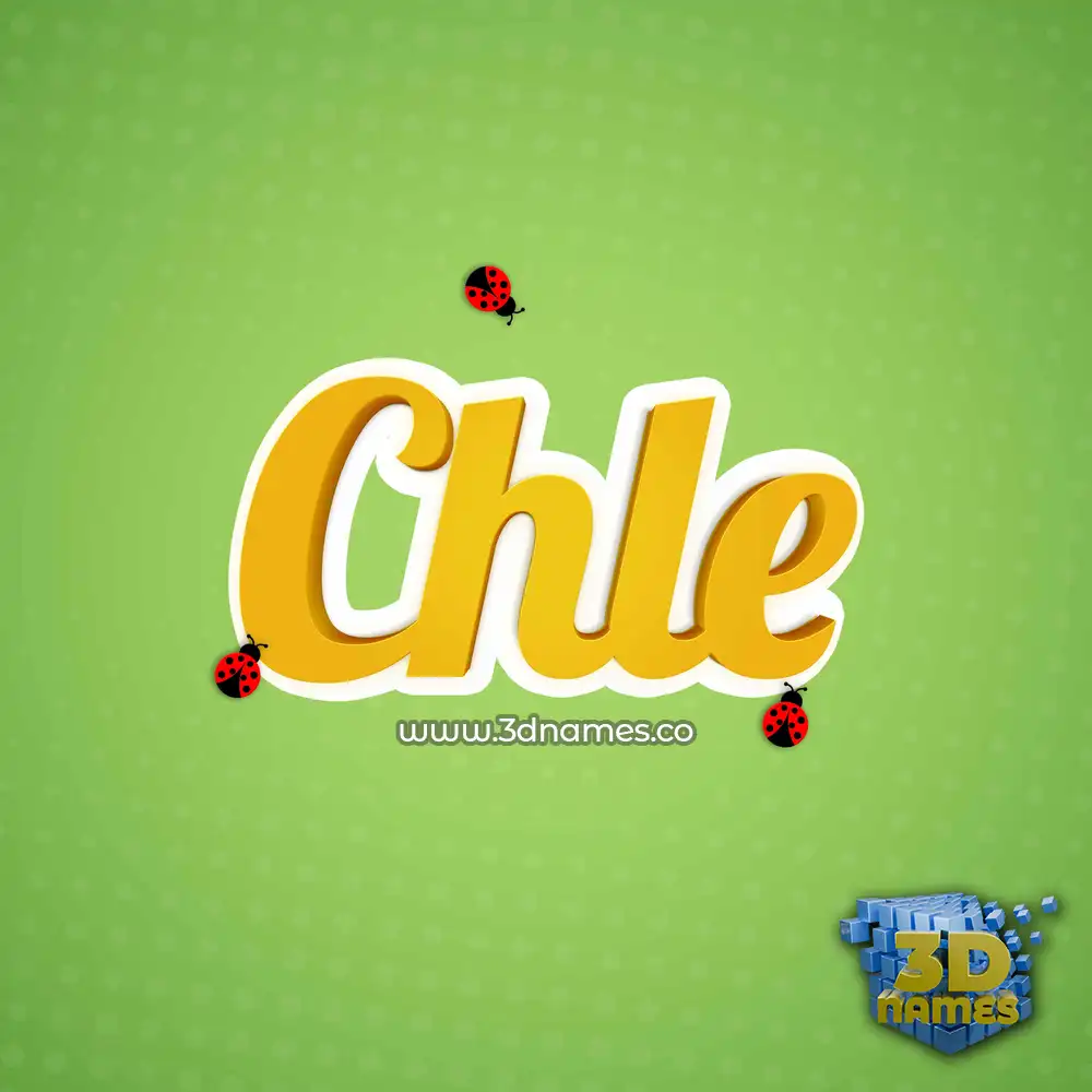 chle in Ladybugs style - 3D name wallpaper