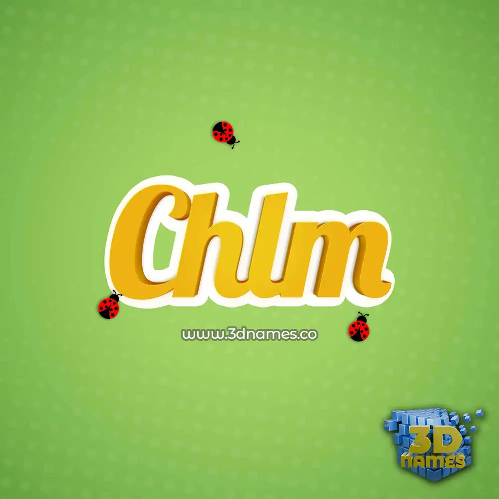 chlm in Ladybugs style - 3D name wallpaper
