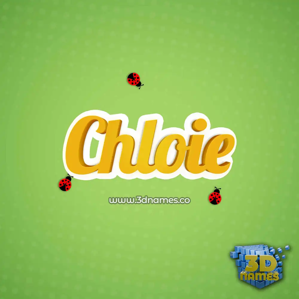 chloie in Ladybugs style - 3D name wallpaper