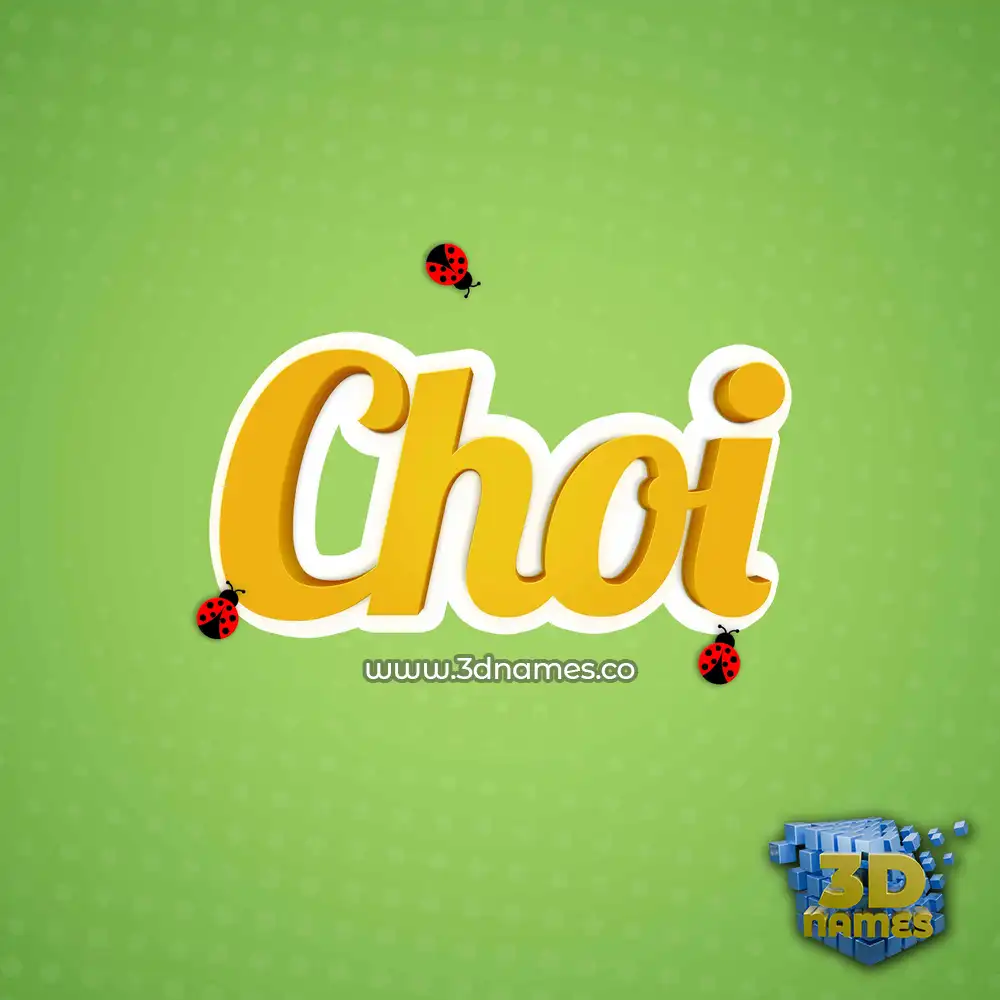 choi in Ladybugs style - 3D name wallpaper