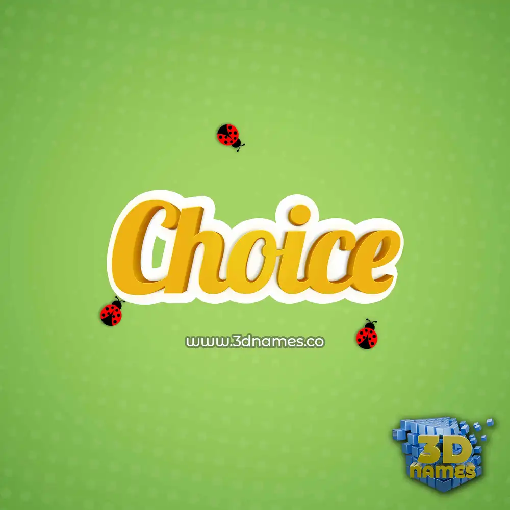 choice in Ladybugs style - 3D name wallpaper