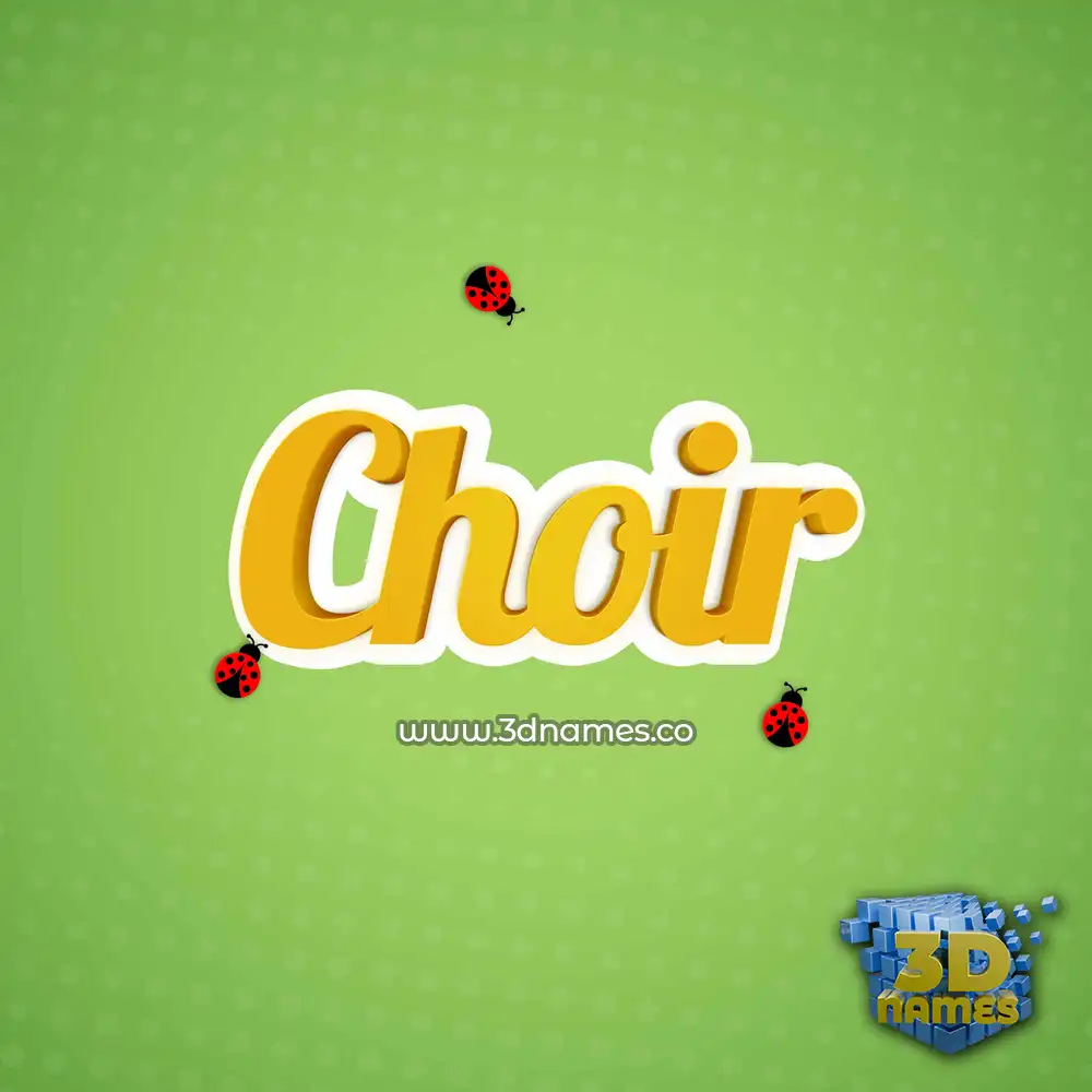 choir in Ladybugs style - 3D name wallpaper