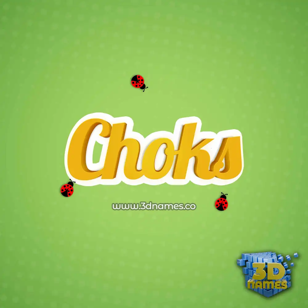 choks in Ladybugs style - 3D name wallpaper