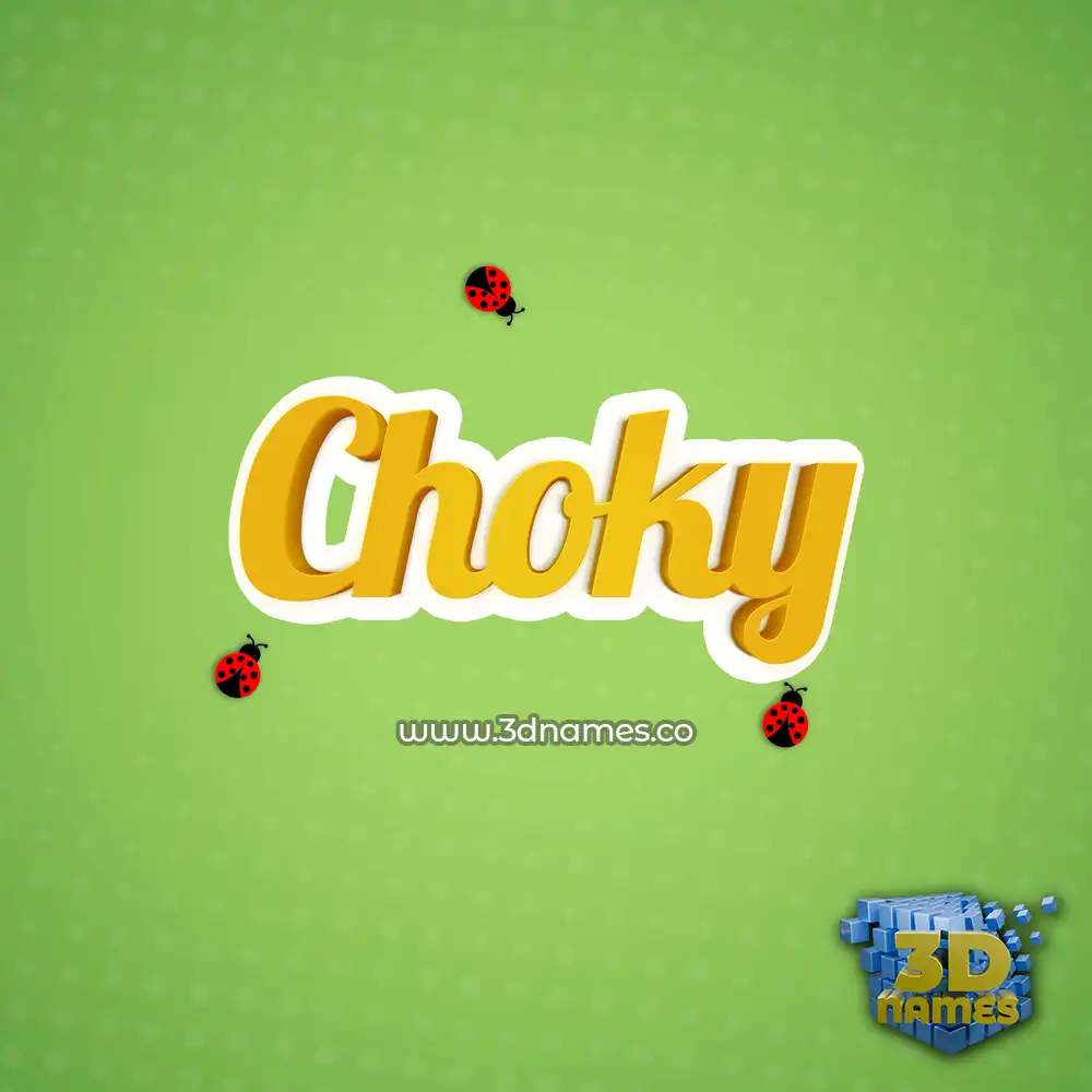 choky in Ladybugs style - 3D name wallpaper
