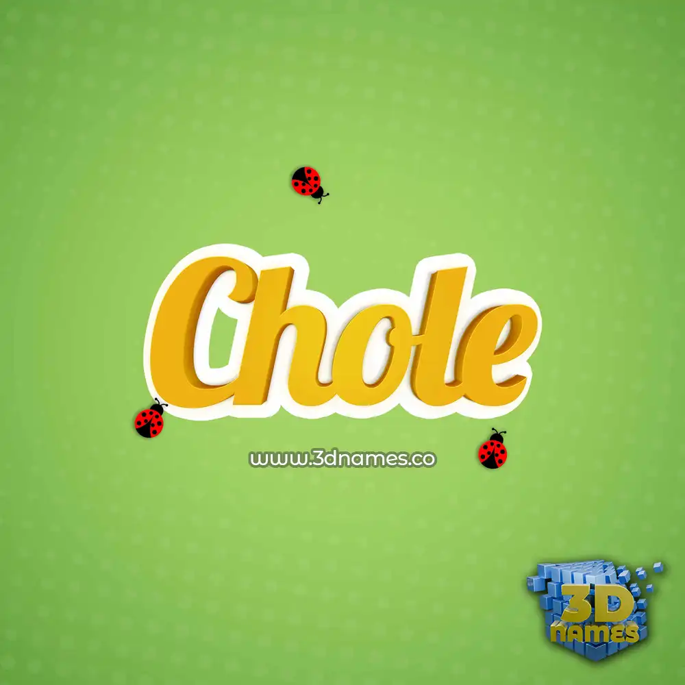 chole in Ladybugs style - 3D name wallpaper