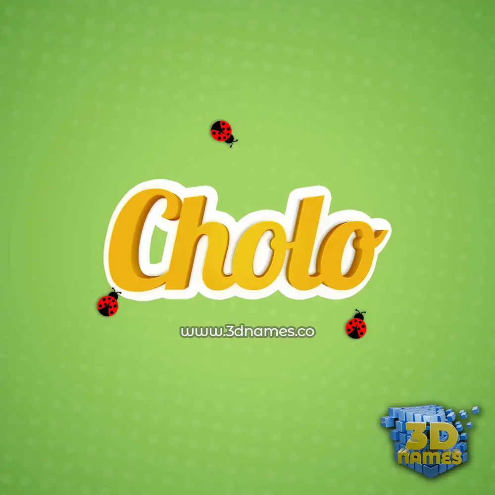 cholo in Ladybugs style - 3D name wallpaper