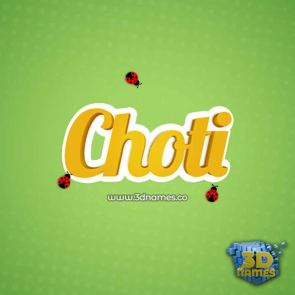 choti in Ladybugs style - 3D name wallpaper