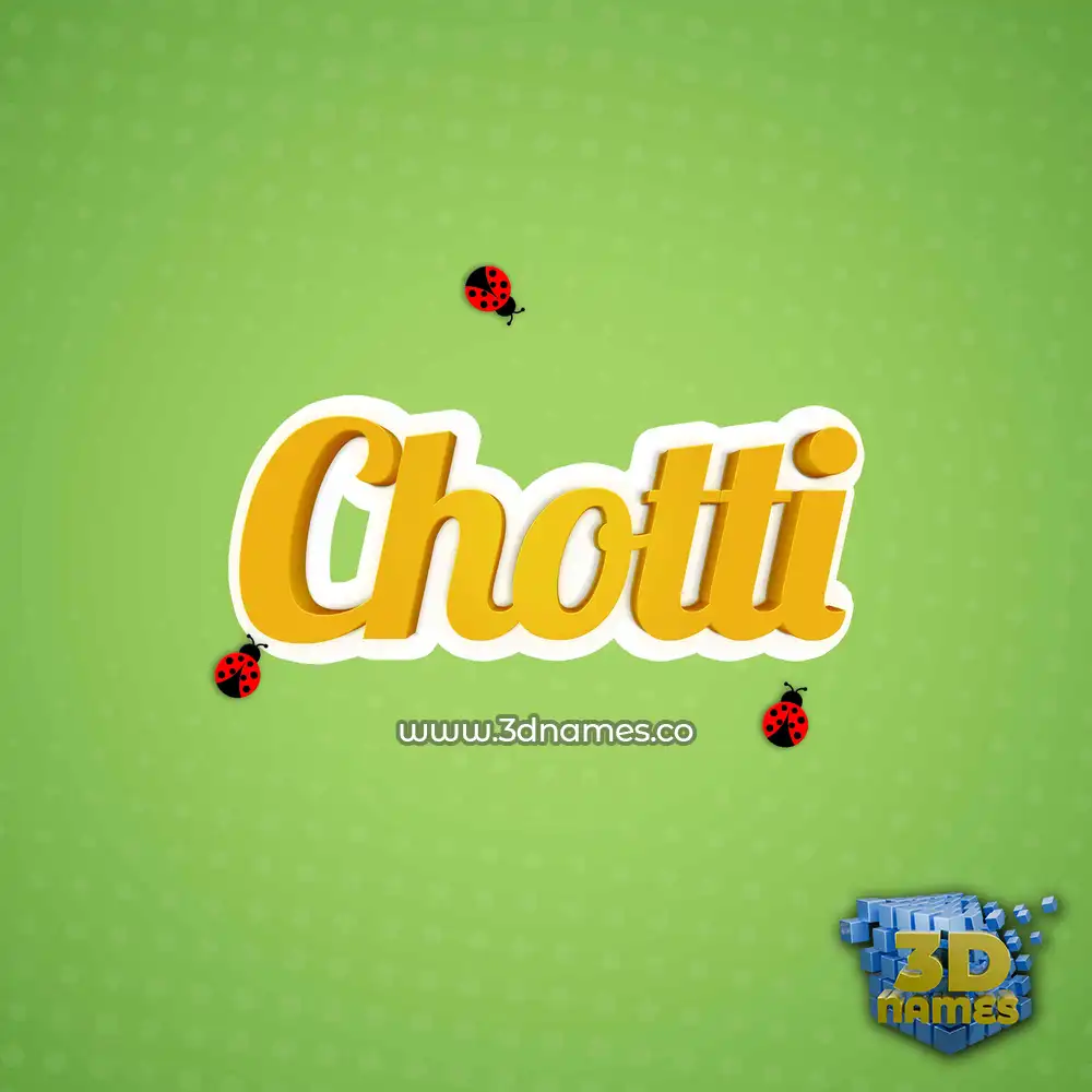 chotti in Ladybugs style - 3D name wallpaper