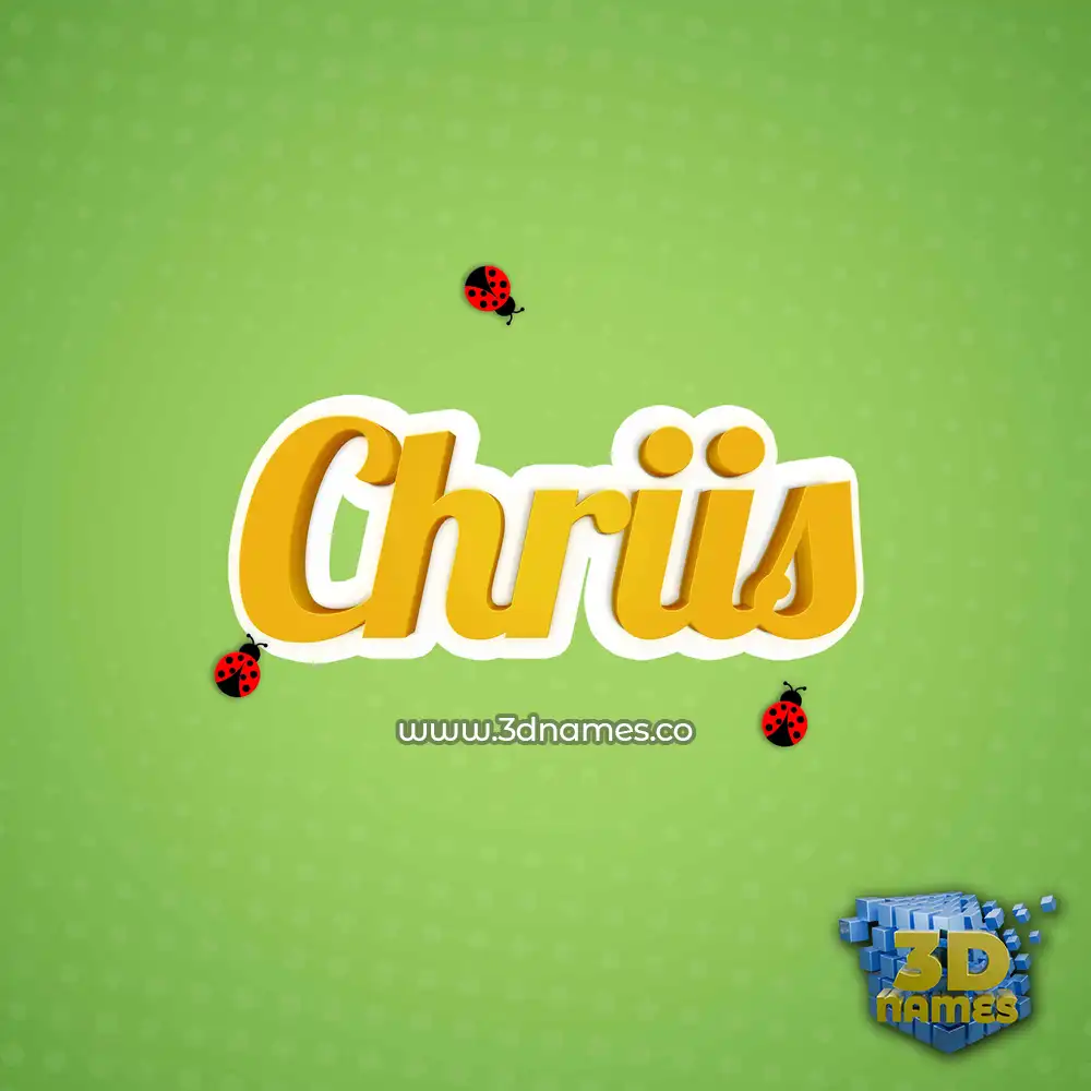 chriis in Ladybugs style - 3D name wallpaper