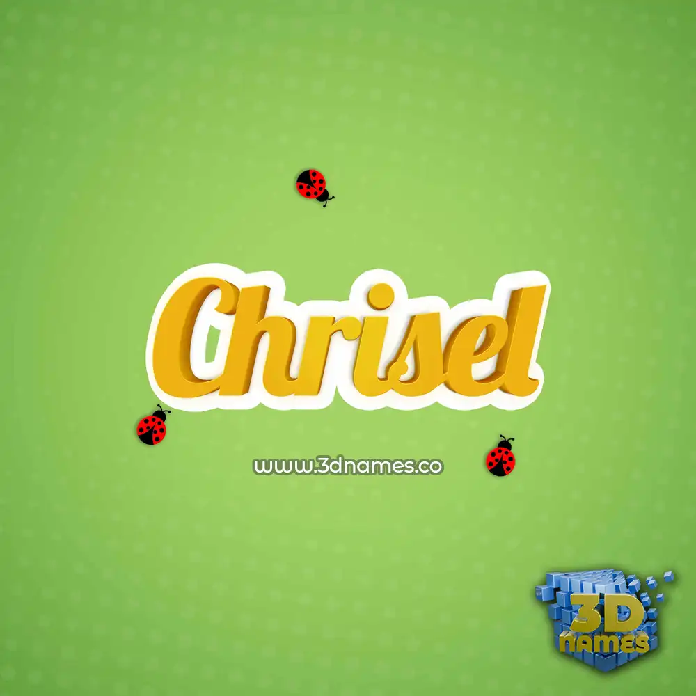 chrisel in Ladybugs style - 3D name wallpaper