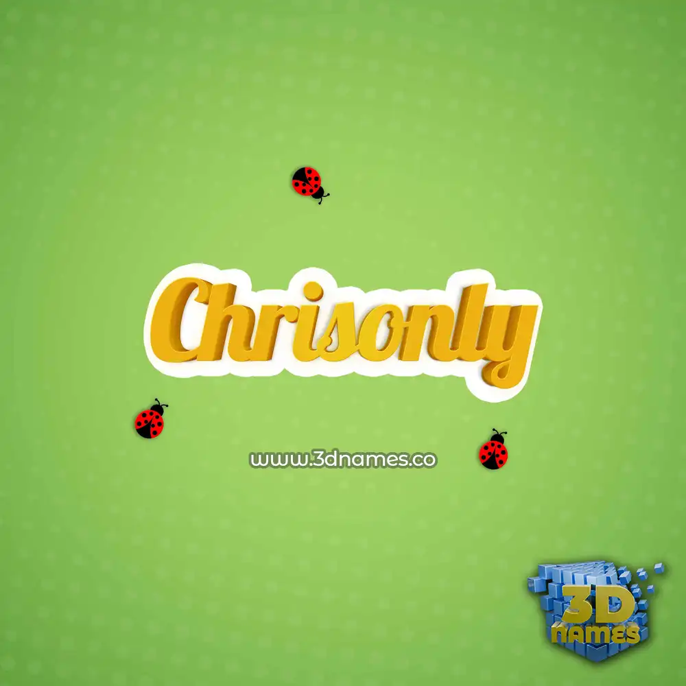 chrisonly in Ladybugs style - 3D name wallpaper