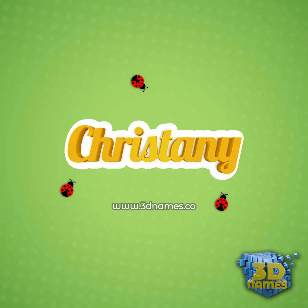 christany in Ladybugs style - 3D name wallpaper