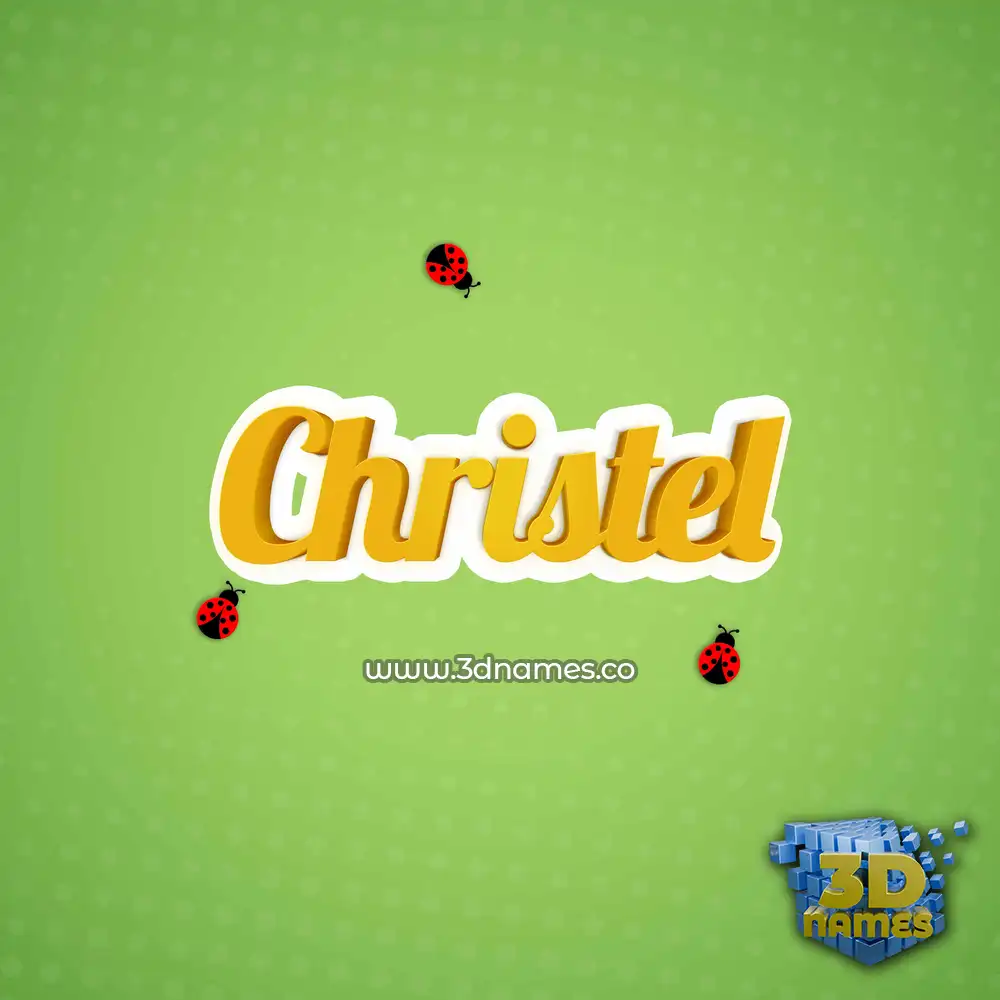 christel in Ladybugs style - 3D name wallpaper
