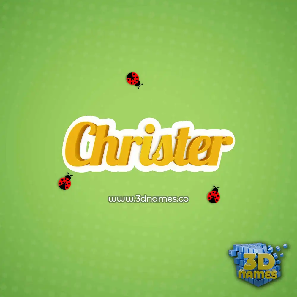christer in Ladybugs style - 3D name wallpaper