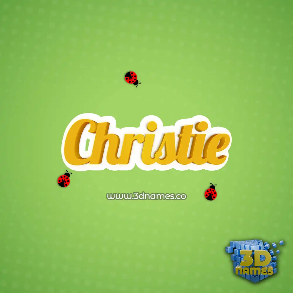 christie in Ladybugs style - 3D name wallpaper