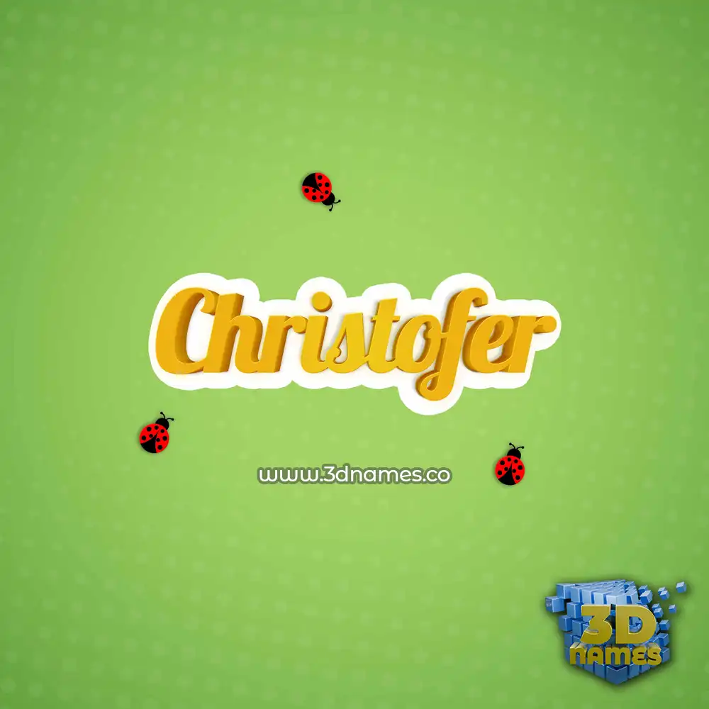 christofer in Ladybugs style - 3D name wallpaper