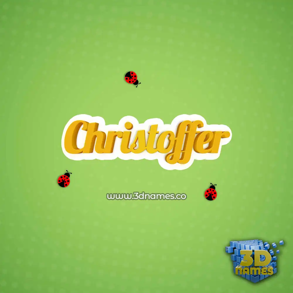 christoffer in Ladybugs style - 3D name wallpaper
