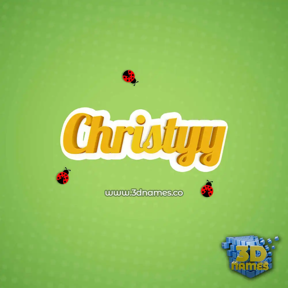 christyy in Ladybugs style - 3D name wallpaper